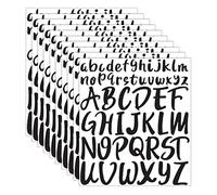 Zayookey 10 Sheets Vinyl Letters Stickers Self-Adhesive Alphabet Stickers Decals Alphabet Number Sticker for Mailbox Sign DIY Crafts Scrapbooking Graduation Cap Poster Classroom Décor (Black)