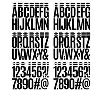 Zayookey 18 Sheets Alphabet Letter Stickers 3 Inch Self Adhesive Vinyl Letter Number Sticker Large Letter Stickers Decals for Mailbox Sign DIY Scrapbooking Art Craft Clothing Party Décor (Black)