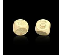 Zayookey 2 Pcs Food Decision Dice Kit Funny Date Night Gifts Anniversary Food Dice Game Wood Dinner Decider Dice for Birthday Christmas Boyfriend Girlfriend Wife Husband Couple Gifts