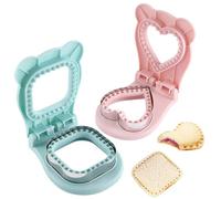 Zayookey 2 Pcs Sandwich Cutter and Sealer for Kids Sandwich Maker Molds Uncrustable Bread Sandwich Cutter Decruster Sandwich Maker Stainless Steel Baking Tools for Lunch Breakfast