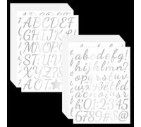 Zayookey 30 Sheets Silver Letter Stickers Glitter Alphabet Stickers Self Adhesive Vinyl Letter Number Sticker for Mailbox Scrapbooking Graduation Cap Poster Board Water Bottle (Silver Glitter, 1 in)