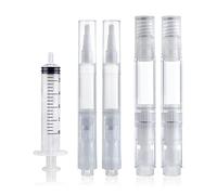 Zayookey 4pcs Touch up Paint Pen, 5ml+6ml Fillable Brush Pens for Interior Touch Ups to Drywall Cabinets Furniture Repair with 1 Touchup Paint Syringe