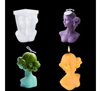 Zayookey Candle Moulds for Candle Making Woman Shaped Candle Resin Casting Mold Homemade Soap Silicone Mold DIY Aromatherapy Candle Polymer Clay Crafts