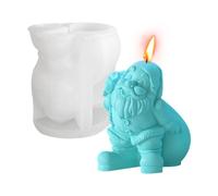 Zayookey Christmas Candle Moulds Santa Claus Candle Molds with Backpack Xmas Candle 3D Silicone Moulds Candle Making Resin Molds for DIY Home Garden Ornaments (Santa with Backpack)