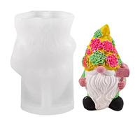 Zayookey Christmas Candle Resin Molds 3D Santa Claus Silicone Mould Flower Gnome Epoxy Resin Mold Casting Mould for DIY Candle Soap Aromatherapy Wax Home Decor Craft