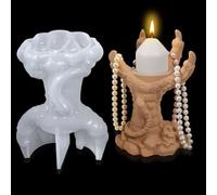 Zayookey Ghost Hand Epoxy Resin Candle Holder Resin Casting Demon Hand Tealight Silicone Gothic Devil Claw Mould for DIY Ring Holder Candlestick