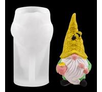 Zayookey Gnome Silicone Mold, 3D Faceless Santa Claus Candle Molds, Christmas Bee Dwarf Epoxy Resin Mold Soap Casting Mould for DIY Aromatherapy Craft Plaster Clay Wax Candle Soap Home Décor