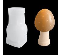 Zayookey Mushroom Silicone Mold 3D Candle Molds Epoxy Resin Casting Mould for DIY Scented Candle Soaps Keychain Pendant Making (Resin Mould A)