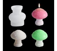 Zayookey Mushroom Silicone Mold 3D Candle Molds Epoxy Resin Casting Mould for DIY Scented Candle Soaps Keychain Pendant Making (Resin Mould C)