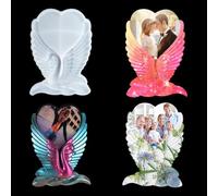 Zayookey Photo Frame Resin Moulds Swan Picture Frame Epoxy Resin Mould Heart Shaped Picture Display Stand for Wedding Decoration DIY Art Craft Home Décor