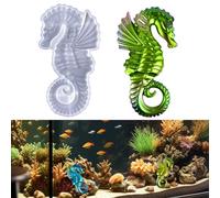 Zayookey Seahorse Resin Molds Silicone Animals Epoxy Molds 3D Hippocampus mold Marine Theme Resin Casting Mould for Wall Hanging, Art Home Garden Decorations (Seahorse Mold)
