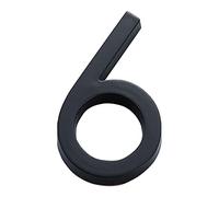 Zayookey Self-Adhesive Mailbox Numbers Modern House Address Number Black 3D Door Number Stickers for Street Sign Hotel Apartment Home Number 2.36 Inch (House Number 6)
