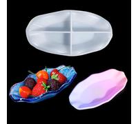Zayookey Silicone Resin Oval Tray Mold Irregular Dish Molds Plate Epoxy Resin Mold Casting Model for DIY Small Bowl, Jewelry Trinket Storage, Soap Dish, Candle Holder