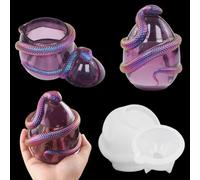 Zayookey Snake Eggs Jar Resin Mould with Lid Large Jewelry Storage Box Silicone Mould 3D Animal Epoxy Casting Moulds DIY Storage Container for Ring Earrings Candy