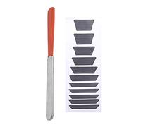 ZAYRAY 1 Pcs Guitar Fret Crowning Luthier File Narrow Dual Tool & 1 Pcs Fretboard Markers Inlay Sticker Decals