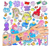 Zayvor 108 Glitter Mermaid Temporary Tattoos, Under The Sea Birthday Party Supplies,Sea Creatures Favours, Underwater Ocean Animals