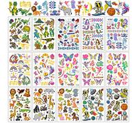 Zayvor 250+ Temporary Tattoos for Kids,Unicorn Mermaid Outer Space Dinosaur Glitter Tattoo,Boy Girl Wild One Birthday Party Favor Supplies,Goodie Bag Filler Stuffers Halloween Party Accessories