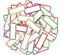 Zayvor 60PCS Magnetic Dry Erase Labels Name Plate Tags Magnetic Label Stickers Sticky Labels,Writable Magnet Sheets,Blank Write On Magnets for Whiteboards Locker Refrigerator (3.2 x 1.2 Inch)