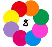 Zayvor 8 Dry Erase Circles Dot, Removable Vinyl Dots Stickers Colorful Wall Decal Classroom Tables,Home Office School Teaching Students Back to School Supplies Decorations, 11 Inch