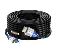 Zazalon 4K HDMI Cable 30m (HDMI 1.4,10Gbps,4K@30HZ) High Speed Extra-Long Cord, Ethernet Audio Return, 2K 1080p 3D for TV, for Blu-ray(Silver-Grey 30 Metert)