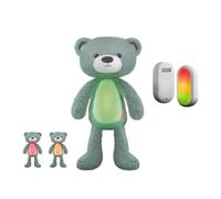 ZAZU Brody Sleep Trainer, Cuddly Toy with Night Light, Noise Machine and Scream Sensor, Teaches Sleep Rhythm, Adjustable Brightness, Soothing Music, Washable (Blue)