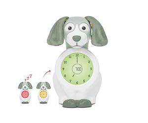 ZAZU Davy The Dog Clock - Sleep Trainer Clock & Nightlight for Kids | Light Up Alarm Clock | Helps teach your child when to wake up with visual indicators | Adjustable Brightness | Auto off