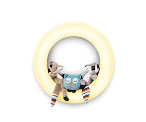 ZAZU Fay Rex and Otis Nightlight - Rechargeable Wall Baby Night Light with Plush Animals | Multi Coloured Led Wall Lamp for Kids with Motion Sensor | Rechargeable | Auto Shut-off