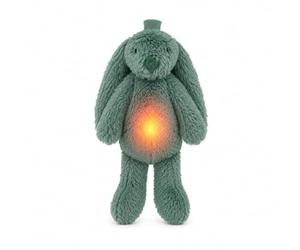 Zazu - Ro the Rabbit Baby Sleep Aid with Rechargeable Battery - Multi-Colour Night Light & Soothing Sounds, Wine Sensor, Auto Shut-Off and USB-C Charging Cable (Green)
