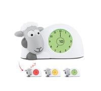 Zazu Sam Sleep Trainer - Grey Sheep Alarm Clock & Night Light for Children, Educational Bedtime Helper, Child-Friendly Design
