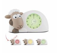 ZAZU Sam The Lamb Watch - Sleep Coach Clock and Night Light for Kids | Teaches Your Child When to Wake Up with Visual Indicators | Adjustable Brightness | Automatic Shut-Off (Brown)