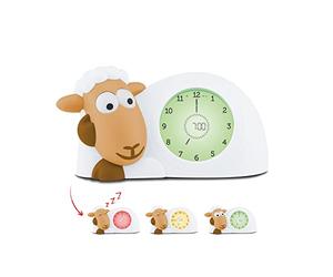 ZAZU Sam the Lamb Clock - Sleep Trainer Clock & Nightlight for Kids | Light Up Alarm Clock | Helps teach your child when to wake up with visual indicators | Adjustable Brightness | Auto off