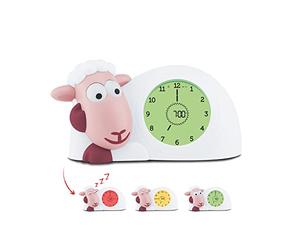 ZAZU Sam the Lamb Clock - Sleep Trainer Clock & Nightlight for Kids | Light Up Alarm Clock | Helps teach your child when to wake up with visual indicators | Adjustable Brightness | Auto off