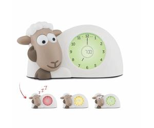 ZAZU Sam The Lamb Watch - Sleep Coach Clock and Night Light for Kids | Teaches Your Child When to Wake Up with Visual Indicators | Adjustable Brightness | Automatic Shut-Off (Brown)