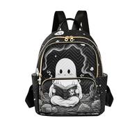 ZAZYXTJ Backpack Purse for Women Quilted Mini Fashion Backpacks Lightweight Travel Casual Backpack, Ghosts, S, Quilted Fashion Backpacks