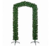 Zazzora Christmas Tree Arch 8Ft 2.4M Green Pvc Indoor Decoration With Base Stands 80Cm Spacing Festive Décor