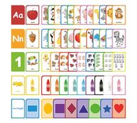 ZazzyKid Flash Cards for Toddlers-Learn Alphabets, Numbers, Colors & Shapes