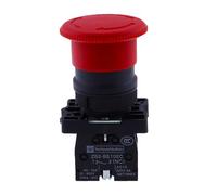 ZB2-BE102C P172 220V 10A Red NC 22mm emergency stop mushroom button switch XB2-ES542 control start switch(1NC)