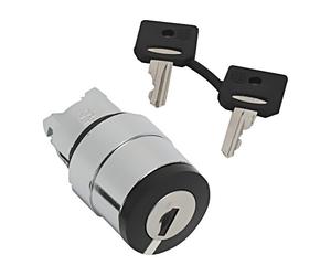 ZB4BG220 Switch: Rotary switch with key 22mm rod.Pos: 2 black SCHNEIDER