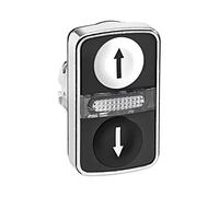 ZB4BW7A1724 Switch: Double Rod.Pos: 1 22mm White/Black IP66 Pos: 2 CUTTER