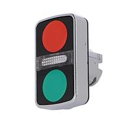ZB4BW7A3740 switch: double 22mm rod.Pos: 1 red/green bel.Color: white CUT