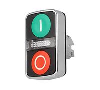 ZB4BW7A3741 switch: double 22mm rod.Pos: 1 red/green bel.Color: white CUT