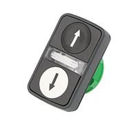 ZB5AW7A1724 Switch: double 22mm rod.Pos: 1 white/ black IP66 flat SCHNEIDE