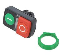 ZB5AW7L3741 Switch: Double Rod.Pos: 1 22mm Red/Green IP20 Pos: 2 Ø22mm CUT