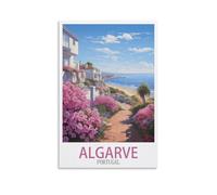 ZBBGGOZ Algarve Portugal Vintage Travel Poster 16x24inch(40x60cm) Canvas Wall Posters And Art Picture Print Modern Family Bedroom Decor