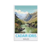 ZBBGGOZ Cadair Idris Wales Vintage Travel Posters 08x12inch(20x30cm) Canvas Wall Posters And Art Picture Print Modern Family Bedroom Decor