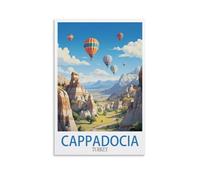 ZBBGGOZ Cappadocia Turkey Vintage Travel Poster 24x36inch(60x90cm) Canvas Wall Posters And Art Picture Print Modern Family Bedroom Decor