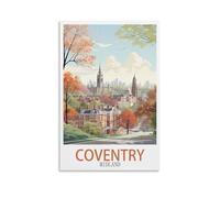 ZBBGGOZ Coventry Midland Vintage Travel Poster 16x24inch(40x60cm) Canvas Wall Posters And Art Picture Print Modern Family Bedroom Decor