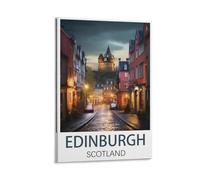 ZBBGGOZ Edinburgh Scotland Vintage Travel Posters 16x24inch(40x60cm) Canvas Wall Posters And Art Picture Print Modern Family Bedroom Decor