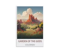 ZBBGGOZ Garden of The Gods Colorado Vintage Travel Posters 12x18inch(30x45cm) Canvas Wall Posters And Art Picture Print Modern Family Bedroom Decor