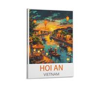 ZBBGGOZ Hoi An Vietnam Vintage Travel Posters 08x12inch(20x30cm) Canvas Wall Posters And Art Picture Print Modern Family Bedroom Decor